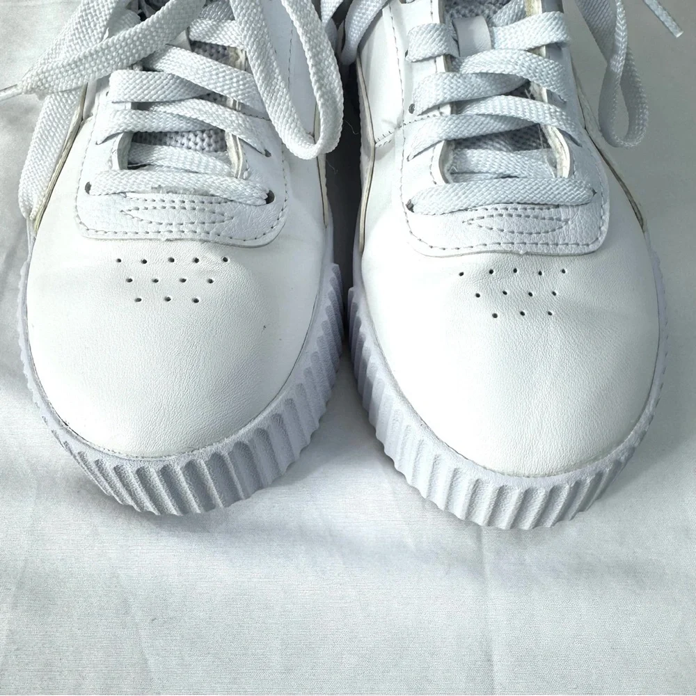 PUMA Women's Carina Mid Sneaker White 7.5 - Picture 9 of 13